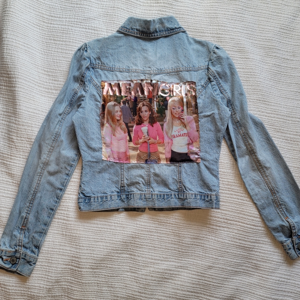 Mean Girls Graphic Buffalo David Bitton Light Wash Denim Jacket